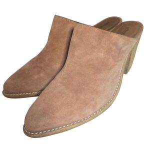 Jeffrey Campbell Favela Tan Suede Pointed Toe Heeled Mules Womens Size 9